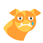 Orange dog icon 87